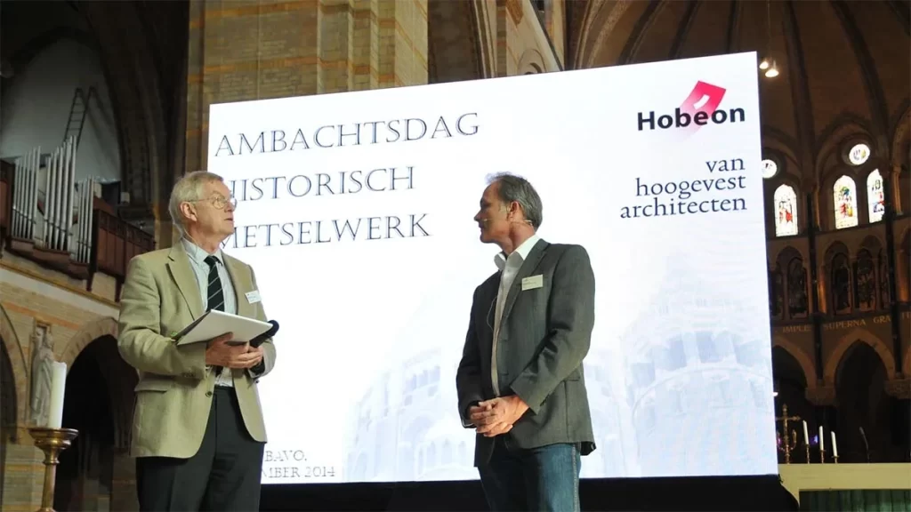 groot led scherm bavo kathedraal Haarlem