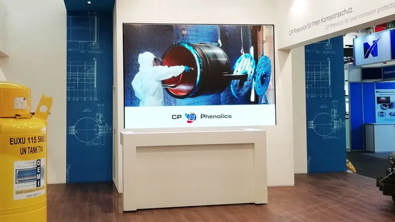indoor led screen achema frankfurt
