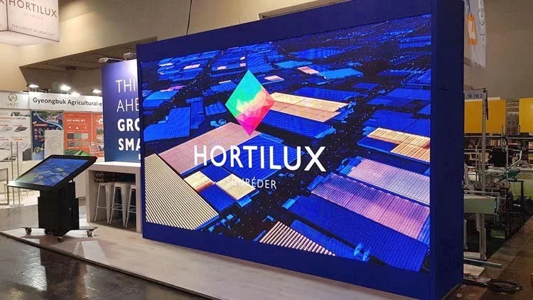 led screen fair booth essen