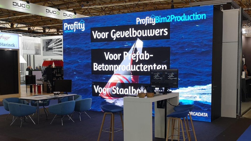 led screen in exhibition booth ghent
