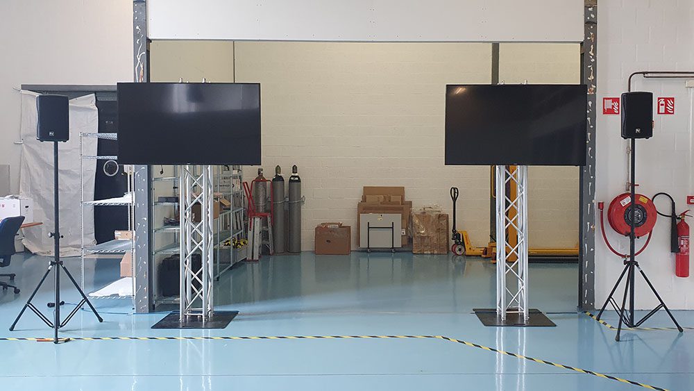 tv schermen voor presentatie in Enschede