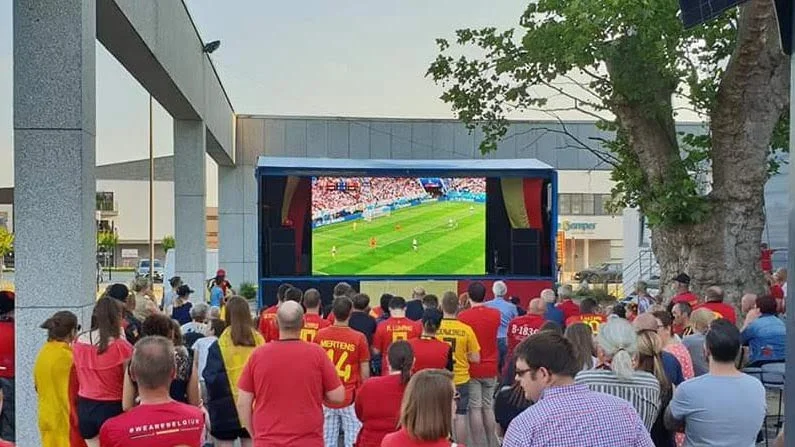 wk voetbal op led scherm