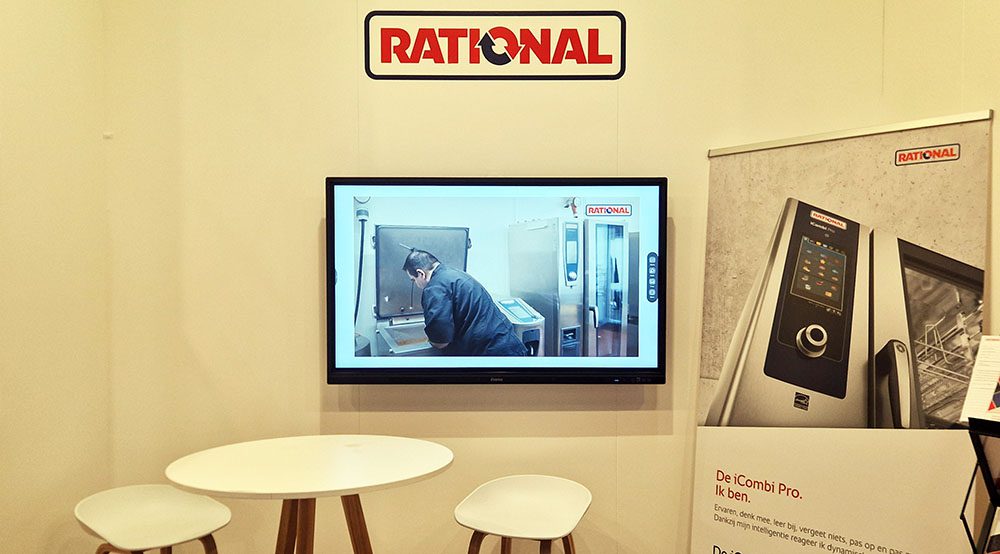 touchscreen aan wandhuren voor beursstand